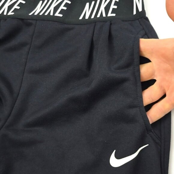 NIKE Dri-Fit Studio Girls Black Training Joggers Elastic Waist Pockets Size M - Picture 4 of 13